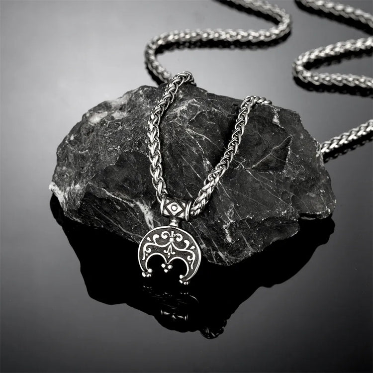 Nordic iris flower necklace