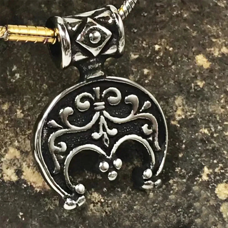 Nordic iris flower necklace