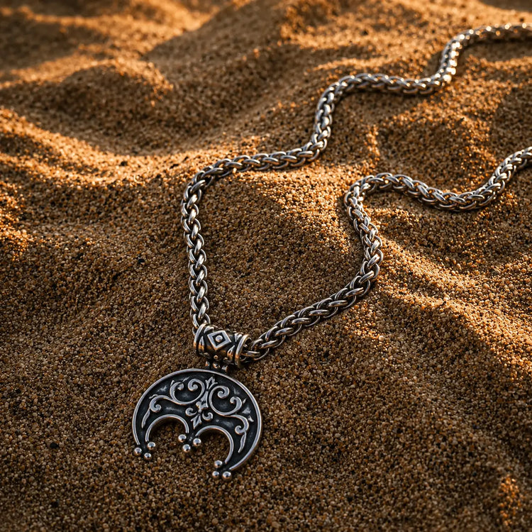 Nordic iris flower necklace