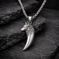 Wolf necklace \"Never give up\"