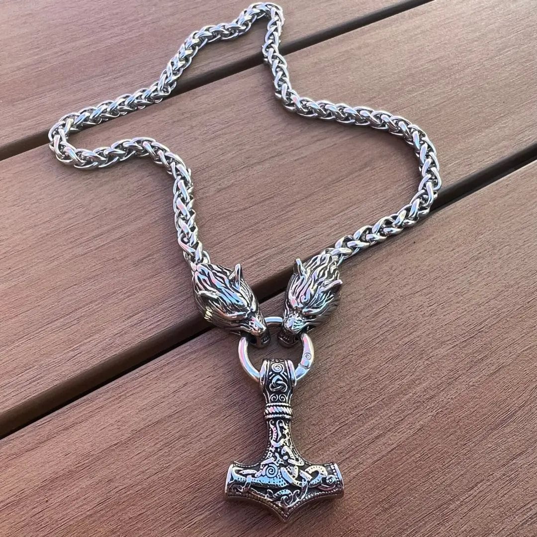 Mens Viking Thor's Hammer Necklace Pendant Mjolnir Odin Stainless Steel  Gift • Tribunali Italiani