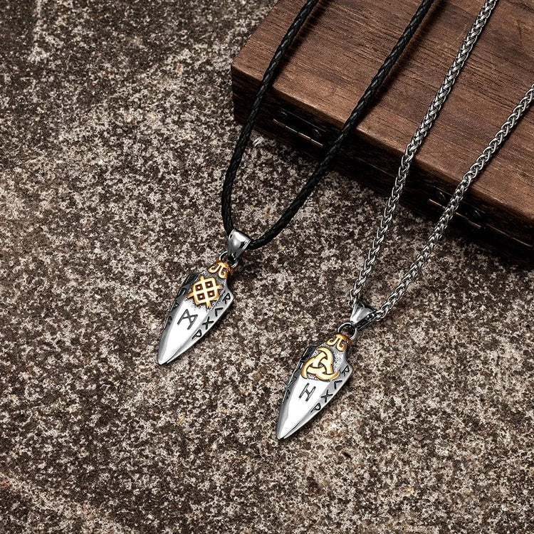 Runic spear necklace