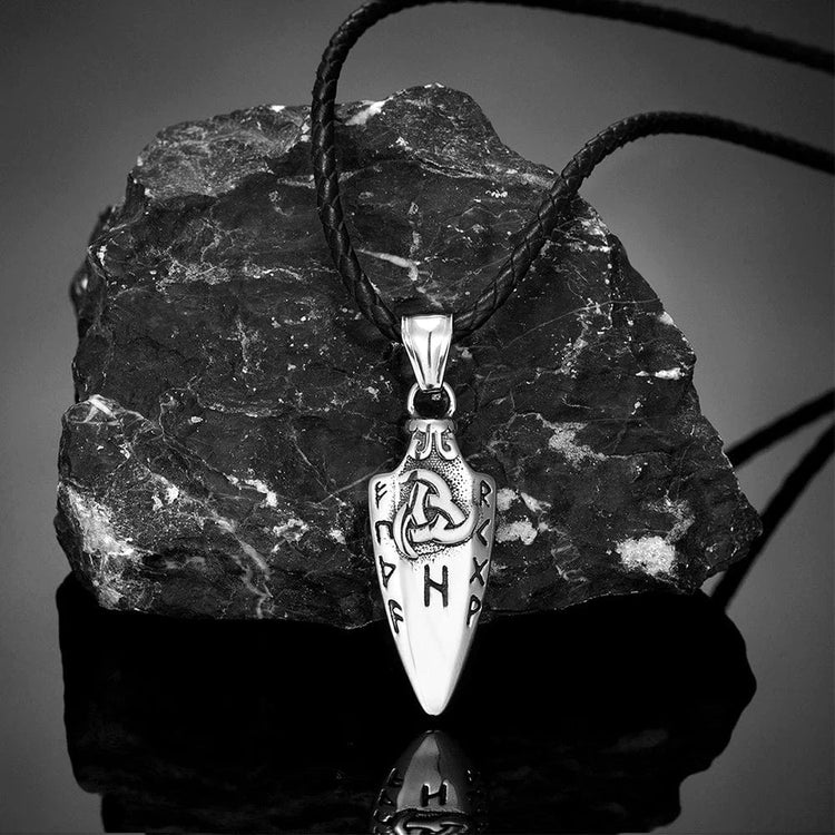 Runic spear necklace