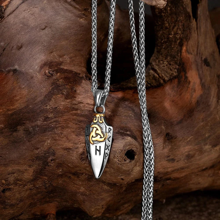 Runic spear necklace