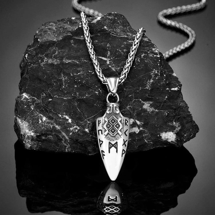 Runic spear necklace