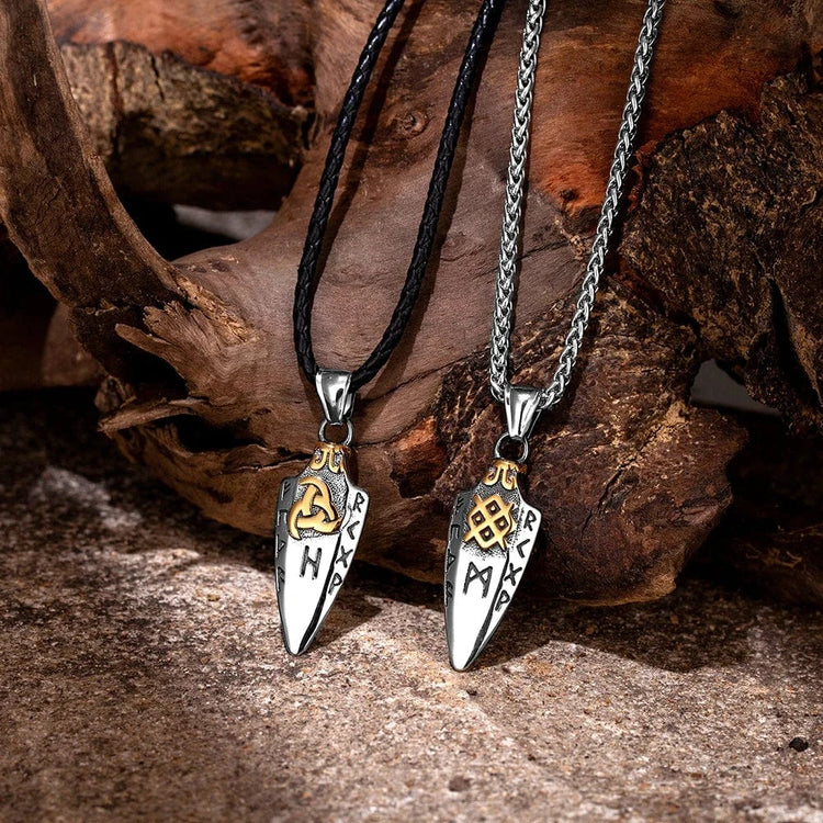 Runic spear necklace