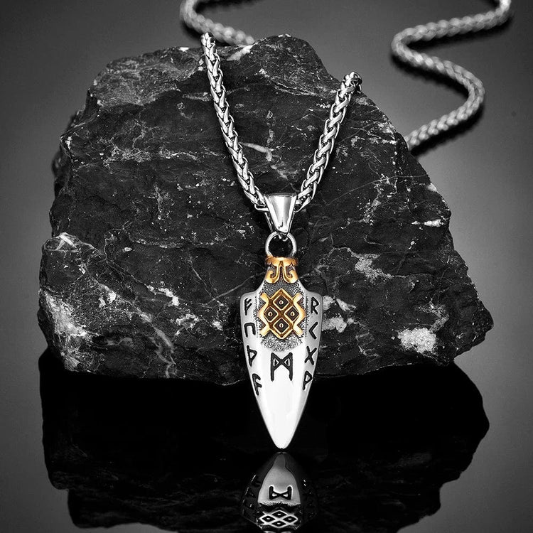 Runic spear necklace