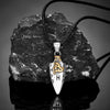 Collier lance runique Doré Cuir - Odins Hall