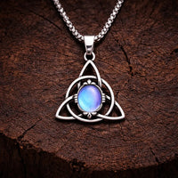 Triquetra Necklace \"Talisman of Femininity\" with Moonstone
