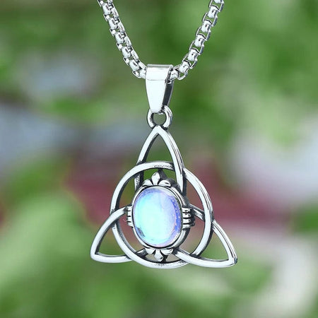 Triquetra "Talisman of Femininity" necklace with moonstone