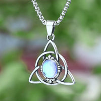 Triquetra \"Talisman of Femininity\" necklace with moonstone