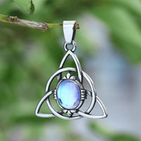 Triquetra \"Talisman of Femininity\" necklace with moonstone