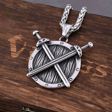 Viking Necklace - Sword Shield