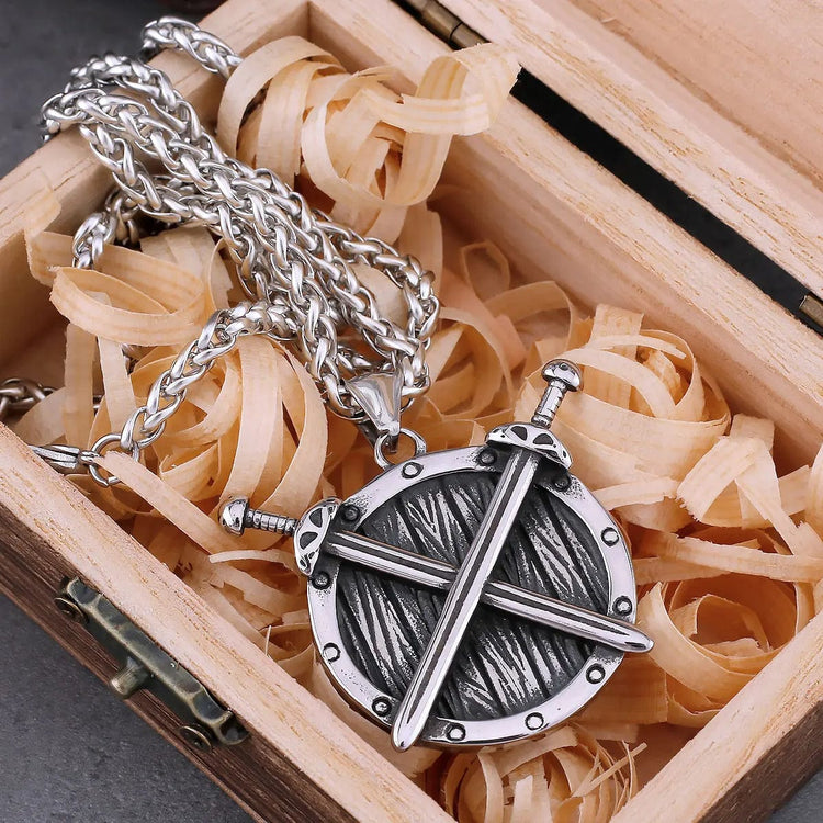 Viking Necklace - Sword Shield