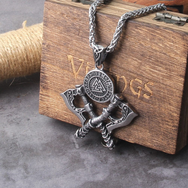 Viking Necklace "Twin Axes Necklace