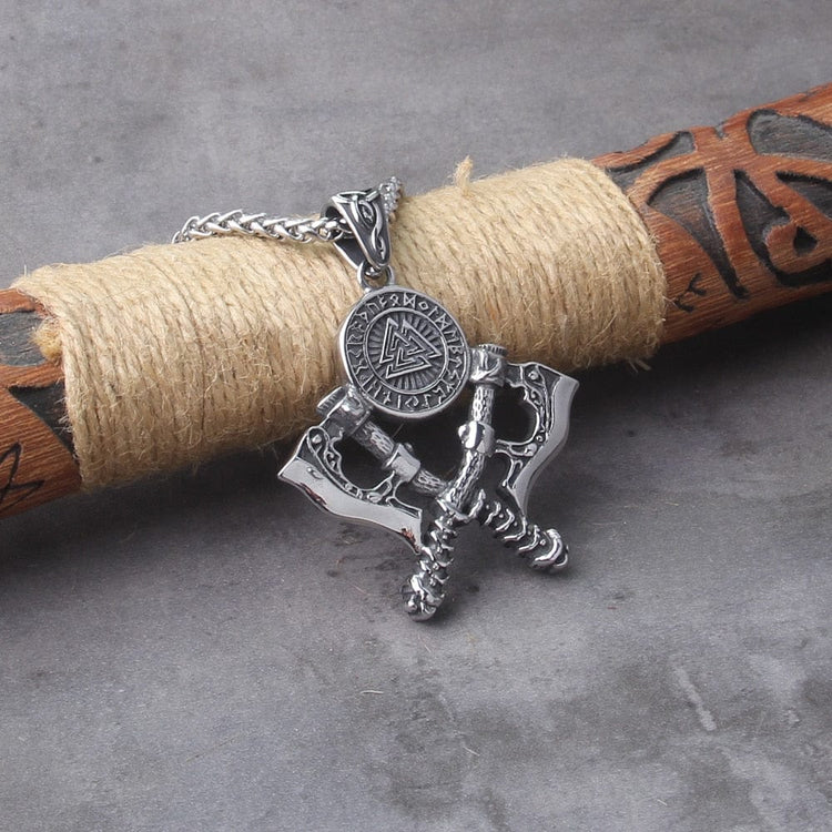 Viking Necklace "Twin Axes Necklace