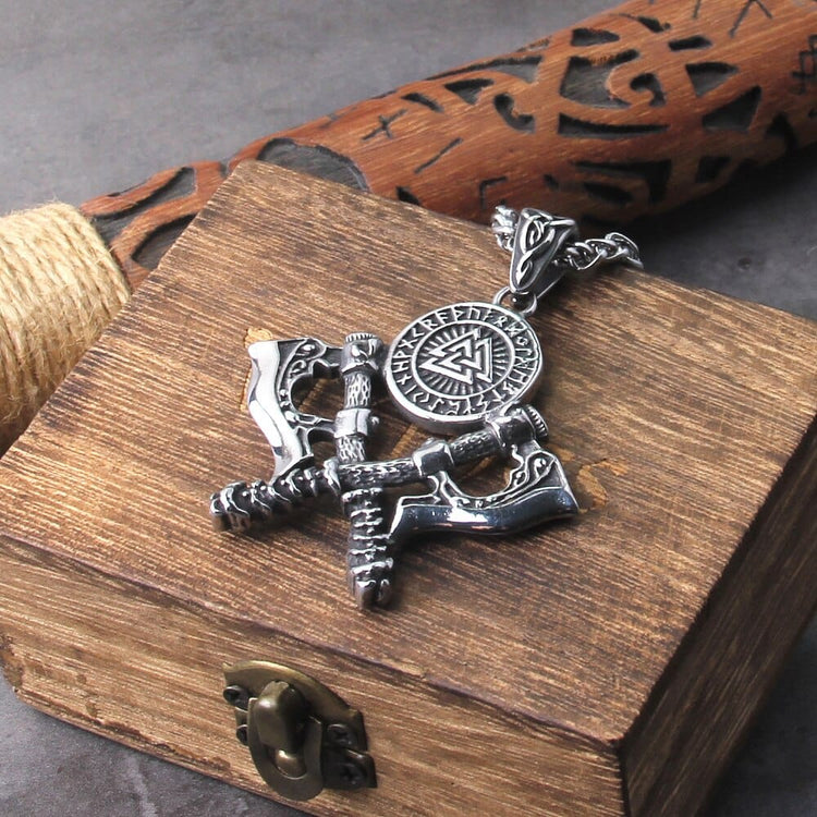 Viking Necklace \"Twin Axes Necklace