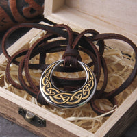 Viking Necklace \"Kiss of the Moon: Celtic Knot Pendant