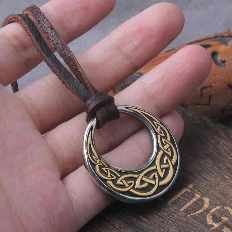 Viking Necklace \"Kiss of the Moon: Celtic Knot Pendant