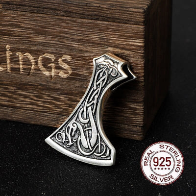 925 Sterling Silver Viking Necklace - The Battle Axe