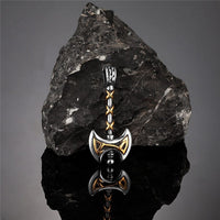 Viking necklace - Golden Viking axe