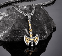 Viking necklace - Golden Viking axe