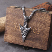 Viking Necklace \"Odin's Lance Valknut Necklace