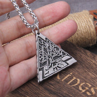 Viking Necklace \"Link of Worlds: Yggdrasil Valknut Pendant