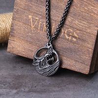 Pendant of the indomitable Fenrir\" Viking necklace