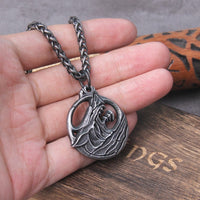 Pendant of the indomitable Fenrir\" Viking necklace