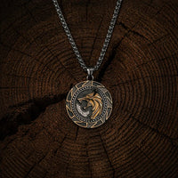 Viking necklace power of the Nordic wolves