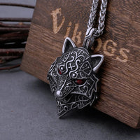 Viking necklace Fenrir head