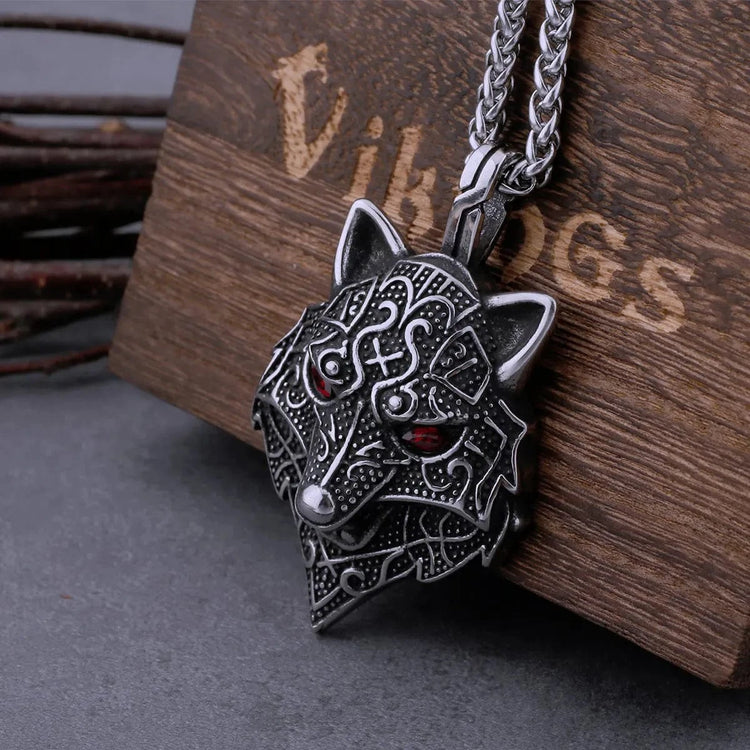 Viking necklace Fenrir head