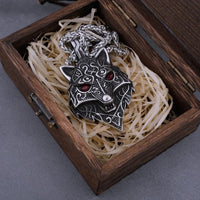 Viking necklace Fenrir head