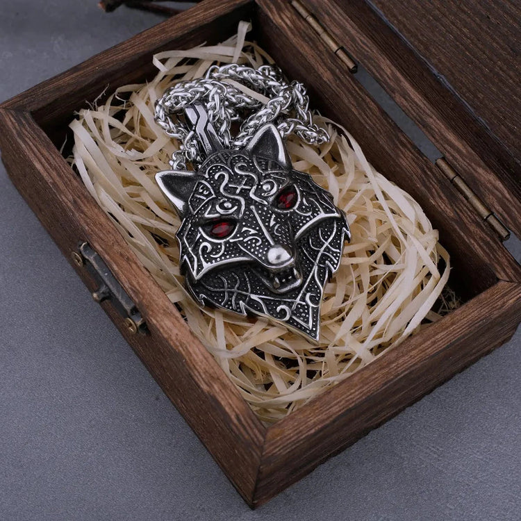 Viking necklace Fenrir head