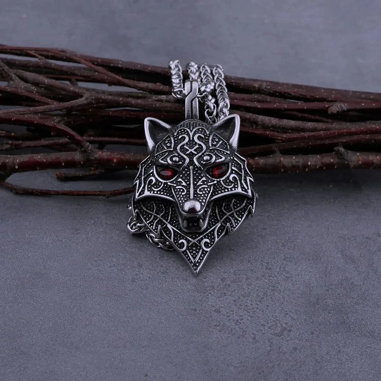 Viking necklace Fenrir head