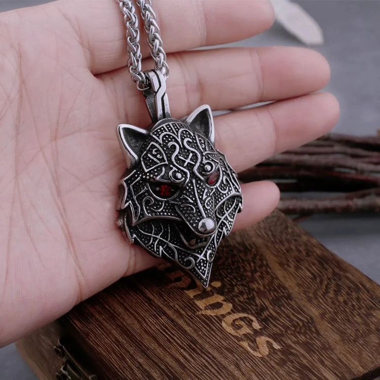 Viking necklace Fenrir head