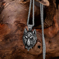 Viking wolf head necklace - Fenrir