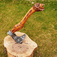 Viking Warrior Axe - \"Wrath of Huginn and Muninn