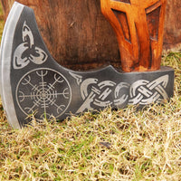 Viking Warrior Axe - \"Wrath of Huginn and Muninn