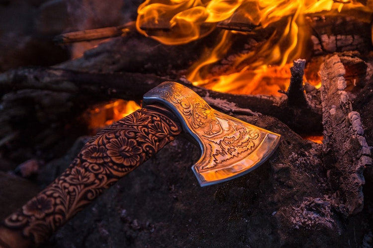 Viking Warrior Axe - \"End of Days Lightning Bolt