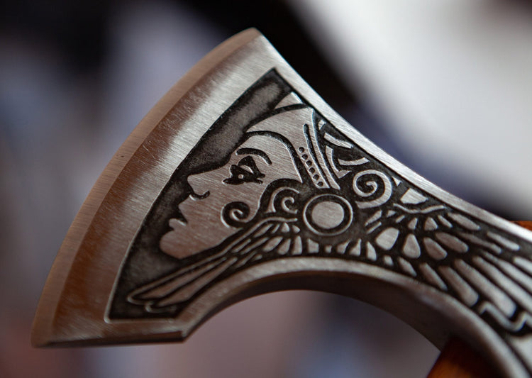 Viking Warrior Axe - \"Axe of the Aurora Borealis