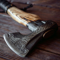 Viking warrior axe - \"Tempête du Ragnarök\" (Storm of Ragnarök)