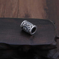 925 Sterling Silver Viking Beard Beads - Runes Collection