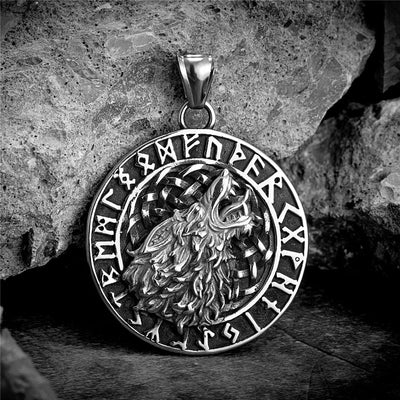 Fenrir's roar silver key ring