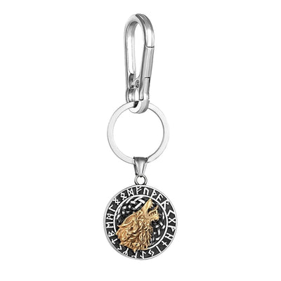 Golden Fenrir's roar key ring