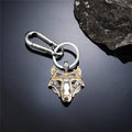 Golden Fenrir Mask Viking key ring