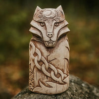 Fenrir wolf statuette