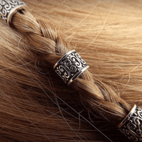 3 Viking Hair Beads - Silver - Hair or Beard Jewelry