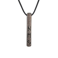 Viking Amulet of the Futhark Runic Alphabet - stainless steel